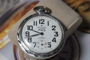 Reloj Bolsillo Vintage Hecho en Francia NORTH STAR 16s 17J -- Para Reparación - Imagen 1 de 9