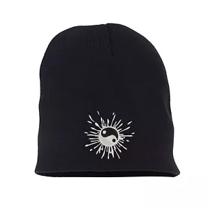 Cappello berretto teschio nero ricamato Yin Yang - Foto 1 di 2