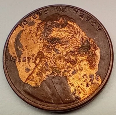 Lincoln Wheat Penny 1950 D  Error Lamination - Image 1 of 2