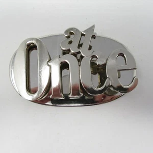 Clip organizador de escritorio AT ONCE 3,5" X 2" GRANDE soporte de papel cromado vintage peso - Imagen 1 de 8