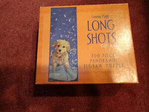 Lorena Pugh Long Shots RUFF HOUSE Puzzle 700 Panoramic Ceaco Dog Pup Feather