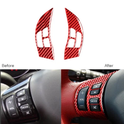 Adhesivo rojo de fibra de carbono para Mazda RX-8 RX8 2004-2008 Foto 1 de 4