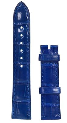 Chopard Genuine Alligator Patent Leather Blue 16MM x 14MM Tang Buckle Strap - Image 1 of 3