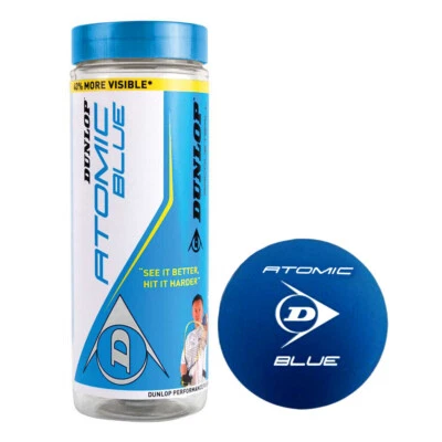 Dunlop Atomic Blue Recreation Racquetball Balls - 3 Ball Tube - image 1 of 2