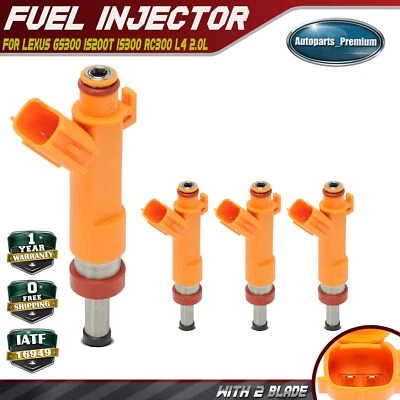 4x Inyector de combustible para Lexus GS300 IS200t IS300 NX200t NX300 RC200t RC300 L4 2,0 L Foto 1 de 4
