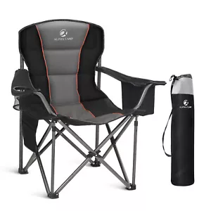 Oversized Portable Camping Chair Heavy Duty Outdoor Folding Chair w/ Cup Holder - Picture 1 of 12