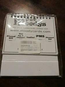 Moody Cards Desk Mood Cards Express Sentiment with Flip Cards, NEW Office Humor - Picture 1 of 2