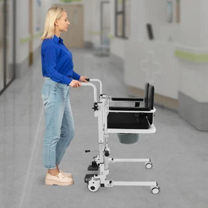 Hydraulic Transfer Chair with Height Adjustment & Toilet Insert, up to 150kg - Picture 1 of 15