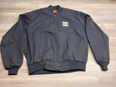 Vintage Workwear Utility Bomber Jacket Cintas XL Reg DTE MichCon Detroit Zip Up - Image 1 of 4