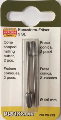 PROXXON HSS Cutter - 4mm Dia (Pkt 2) 28723 From RDGTools - Image 1 of 3