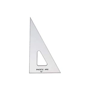 Pacific Arc Drafting Triangle, 12-inch, 30/60/90 Degrees, w/Inking Edge, Topaz - Picture 1 of 2