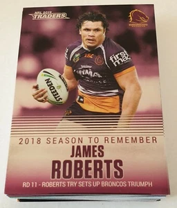 2019 Nrl Traders Season To Remember Full Set (48 Cards) - Picture 1 of 1