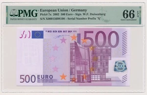 UNIONE EUROPEA (GERMANIA) banconota 500 euro 2002 Duisenburg MS 66 EPQ da collezione - Foto 1 di 7