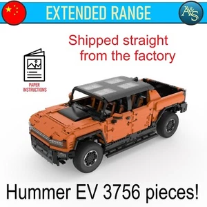3756pcs Hummer EV bright Orange Building blocks set - Picture 1 of 8