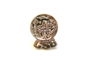 Vintage James Avery Sterling Silver CSB Tie Tac Pin MIB - a - Picture 1 of 7