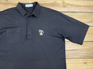 VTG 80's Turnberry Hotel Golf Course Scotland Polo Shirt Sz XXL Black - Picture 1 of 8
