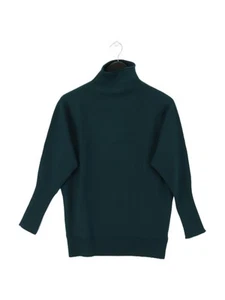 Tahari Women's Jumper M Blue 100% Wool High Neck Pullover - Picture 1 of 6