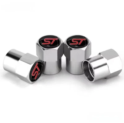 FORD ST 4x Silver Tyre Valve Dust Caps BRAND NEW - Image 1 of 2