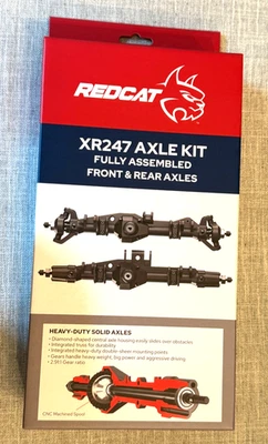 Redcat XR247 Assembled Axle Kit Front & Rear HD Rock Crawler Truck Wendigo - Image 1 of 4