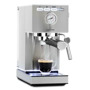 Espressomaschine Siebträger Kaffeebereiter Kaffeemaschine 9 Bar 1,4 L Silber - Bild 1 von 7
