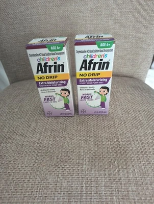 2-Children's Afrin No Drip Extra Moisturizing Stuffy Nose Pump Mist 12Hr - Image 1 of 3