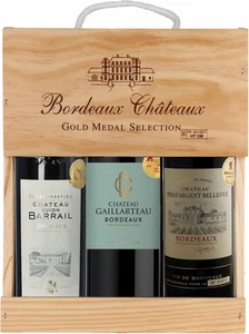 Sélection Bordeaux - Confezione Regalo Vino Rosso Medaglia D'Oro in Cassa Di Leg - Foto 1 di 12