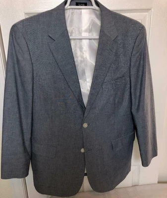 Abrigo de traje chaqueta de verano azul cambray liso 100 % algodón Saddlebred para hombre - 42S Foto 1 de 4