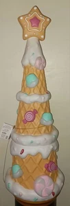 Holiday Time Pastel Gingerbread Waffle Tree 36” Blow Mold LED Christmas Decor - Bild 1 von 11