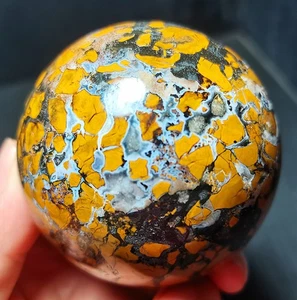TOP 431.8G Natural Pulido Colorido Ágata Cristal Esfera Bola Curativa R1910 - Imagen 1 de 11