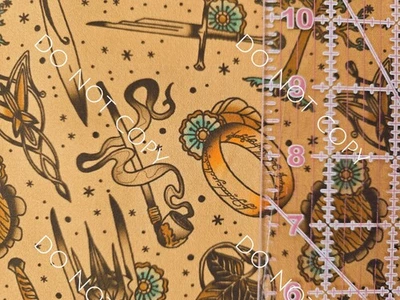 Custom 100% Cotton Woven Fabric Lord Of The Rings Movie By the 1/4 Yard 9x56 V1 - Image 1 of 2