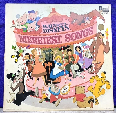 Various Artists: Walt Disney's Merriest Songs; Disneyland; DL-3510; 1968; VG+ - Image 1 of 4