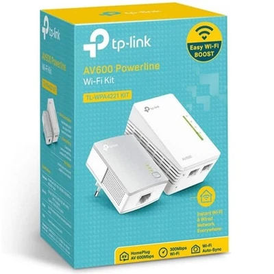 TPLINK POWERLINE AV600 WI-FI 300MBPS TL-WPA4220 KIT 2.4 GHZ RICEVITORE EXTENDER - Immagine 1 di 4