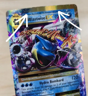 HEAVY MISCUT ERROR OFF CENTER OC M Blastoise EX 22/108 Evolutions Pokemon Card - Image 1 of 4