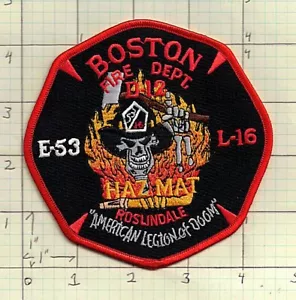 Boston Massachusetts E-53 L-16 Roslindale Legion of Doom D-12 bg53 fire patch - Picture 1 of 1