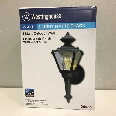 Бра настенное матовое черное Westinghouse 66983 1 лампа - Изображение 1 из 4