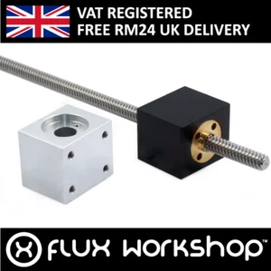 Aluminium T8 Mutternaufnahme für Gewindespindel silber CNC Linear Flussmittel Werkstatt - Bild 1 von 9