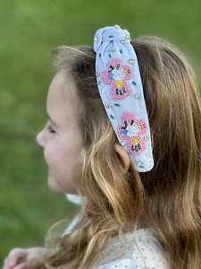 Easter Headband, Easter Knot Headband, Embellished Cross, Cross Headband, Beaded - Picture 1 of 5