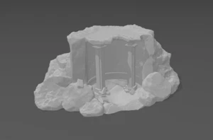 Ruin002- DnD Legion Terrain Scenery Tabletop Miniatures 28mm - Picture 1 of 3