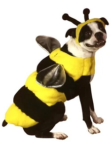 Plush Yellow Bumblebee Pet Dog Halloween Costume 2PC Bumble Bee - Picture 1 of 1