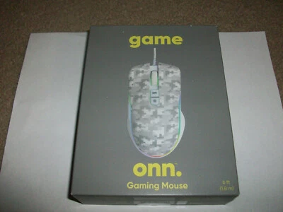 New ONN HOGRY100056643 USB Wired Gaming Mouse in retail sealed package - Image 1 of 3