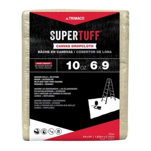 Trimaco 51129 SuperTuff Drop Cloth 6-feet x 9-feet Tan 54 Sq Ft - Picture 1 of 5