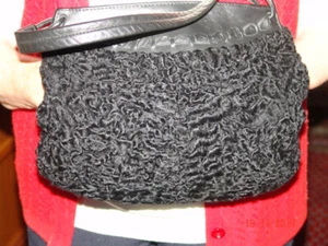 Persianer Handtasche / Muff Handwärmer-schwarz - Rarität - 50er - Vintage - Bild 1 von 11