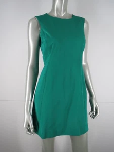Milly Dress Mini Size 6 S Green Stretch Sleeveless Exposed Back Zip Shift Sheath - Picture 1 of 10