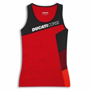 Ducati Corse Dc Sport Ladies Tank Top Sleeveless Lady Red New - Picture 1 of 2