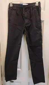 Old Navy Tech Taper Quick Dry Pants Boys L 10-12 Black Elastic Waist T6 - Picture 1 of 4
