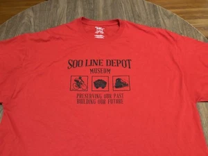 Soo Line Depot Museum Crosby Minnesota 3XL Red T Shirt - Picture 1 of 5