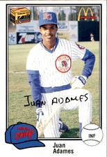1989 Peoria Chiefs Team Issue 16 Juan Adames Dominican Republic DR Baseball Card