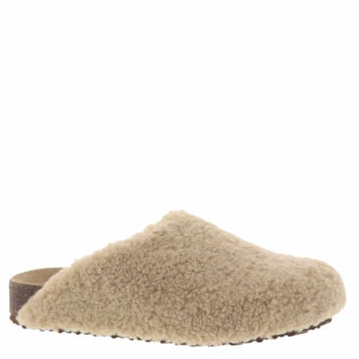 ZUECO MUJER STEVE MADDEN *VESA* PIEL DE OVEJA DESLIZABLE PUNTA CERRADA ~ NATURAL TALLA 6  Foto 1 de 4