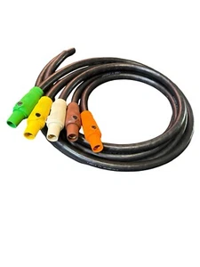 400A Cam-lock Generator (5) Female Pigtails (1 Set) (4/0 Type W) 480v Delta - Picture 1 of 1