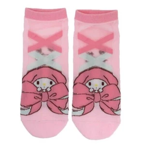 Sanrio Socks My Melody Ribbon Pink Polyester Elastic 22-24cm JP - Picture 1 of 4